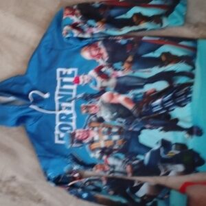Fortnite Save The World Blue Graphic Hoodie for Kids